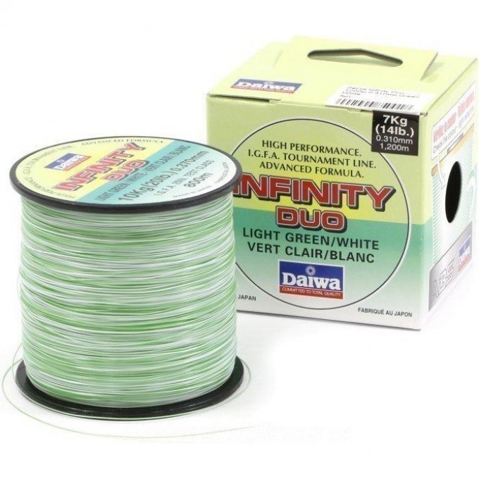 Монолеска DAIWA Infinity Duo Green White 0,310 мм 43178086537 Монолеска DAIWA Infinity Duo Green White 0,310 мм 43178086537