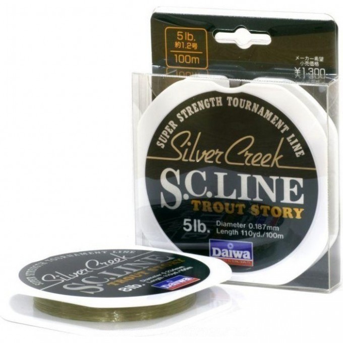 Монолеска DAIWA Silver Creek S.C. Line 3 Lb (0.144мм) - 100м 4960652412056 Монолеска DAIWA Silver Creek S.C. Line 3 Lb (0.144мм) - 100м 4960652412056