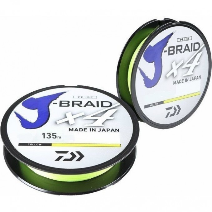 Шнур DAIWA J-Braid X4 0,07мм 135м Yellow 12740-007 Шнур DAIWA J-Braid X4 0,07мм 135м Yellow 12740-007