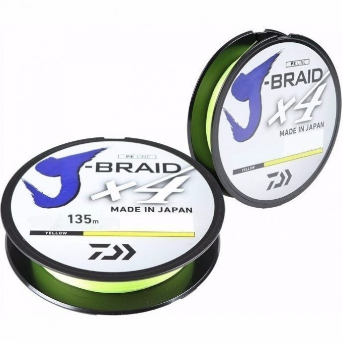 Шнур DAIWA J-Braid X4 0,29мм 135м Yellow 12740-029 Шнур DAIWA J-Braid X4 0,29мм 135м Yellow 12740-029